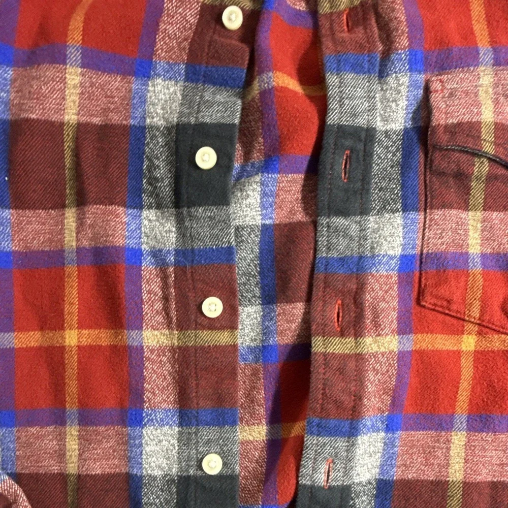 The North Face Arroyo Mens M Flannel Cotton Plaid Long Sleeve Button-Up NF0A5G2Q